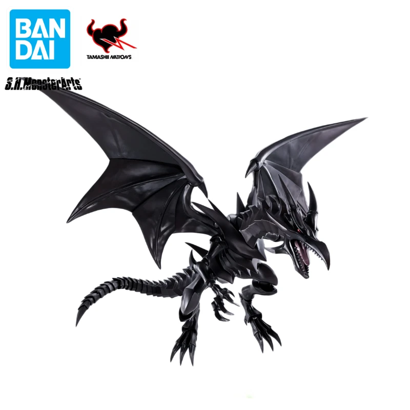 

100% Original Bandai S.H.Monsterarts SHM Yu-Gi-Oh Red-Eyes Black Dragon Anime Action Figure Toy Gift Model Collection Hobby