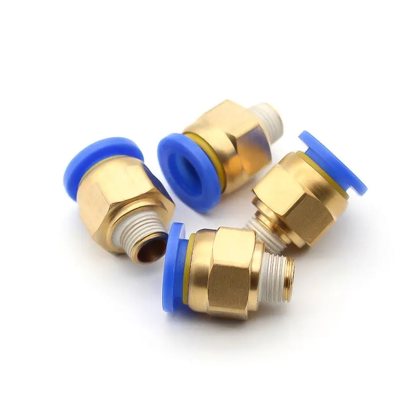 

PC Straight Push in Fitting Pneumatic Push to Connect Air 14-16 mm OD Hose Tube 3/8" 1/2"BSP Male Thread Connector