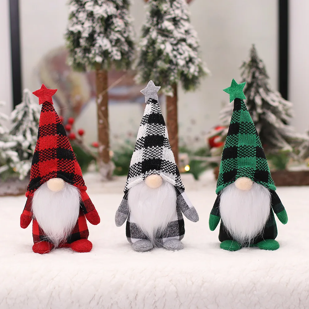European And American Style Christmas Black And White Grid Forest Doll Put Out A Faceless Old Man Doll Shop Window Props
European And American Style Christmas Black And White Grid Forest Doll Put Out A Faceless Old Man Doll Shop Window Props