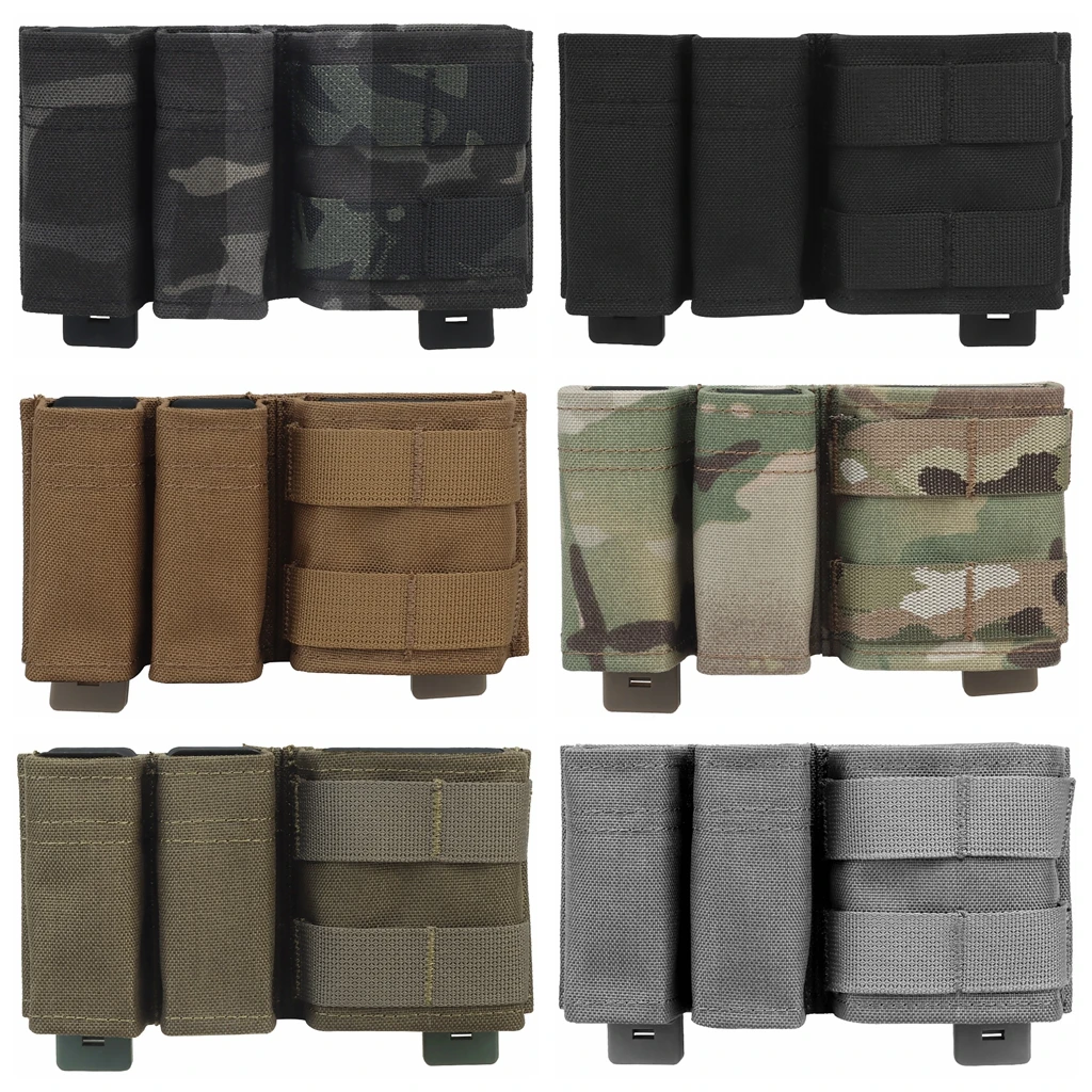 

Tactical Mag Pouch 9mm Pistol & 5.56mm AR15 Rifle Magazine Pouch Set Airsoft MOLLE Magazines Holder Carrier Hunting Accessories