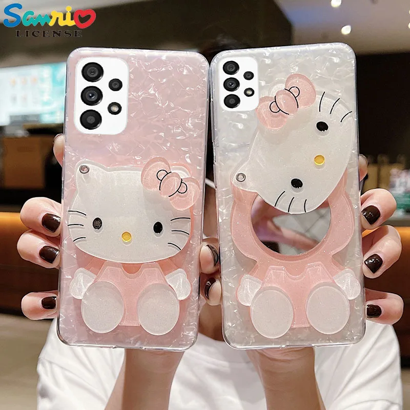 Hello Kitty Sanrio Kawaii New Mirror Bracket Phone Case for Samsung A51/53 Cartoon Transparent Fall Protection Case Girl Gift
Hello Kitty Sanrio Kawaii New Mirror Bracket Phone Case for Samsung A51/53 Cartoon Transparent Fall Protection Case Girl Gift