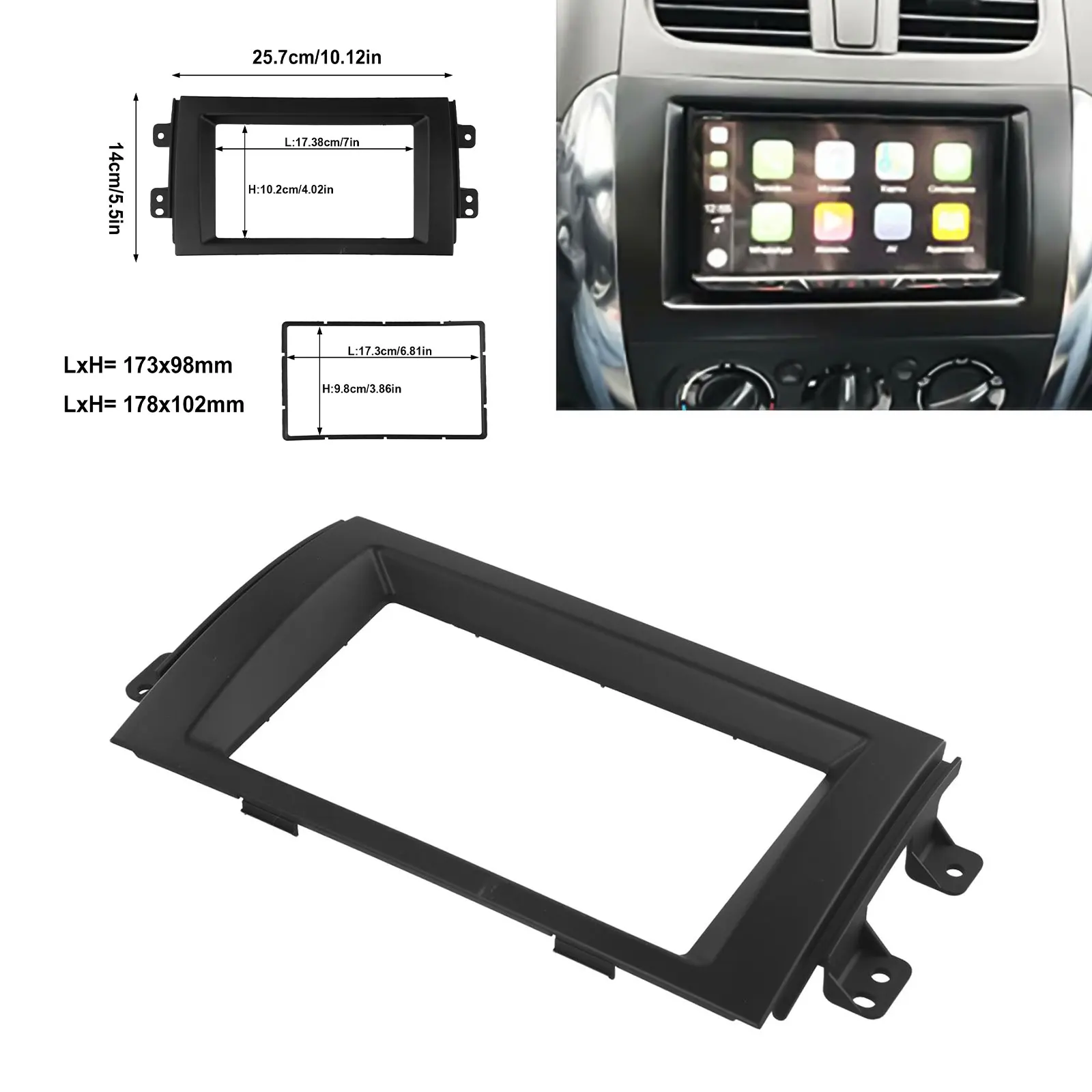 Easy and Convenient Installation with this Double Din Stereo Radio Plate Frame Panel Trim Dash Kit for Suzuki SX4
Easy and Convenient Installation with this Double Din Stereo Radio Plate Frame Panel Trim Dash Kit for Suzuki SX4