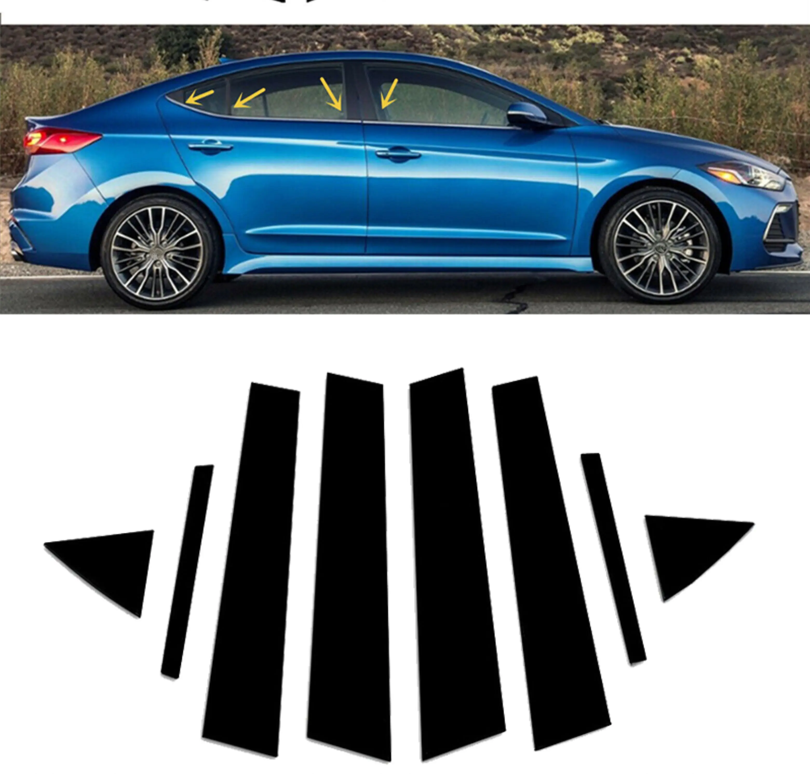 Gloss Black Pillar Posts Door Side Trim Fit For Hyundai Elantra Sedan 2017 2018 2019 2020 Window Moulding Decoration Cover
Gloss Black Pillar Posts Door Side Trim Fit For Hyundai Elantra Sedan 2017 2018 2019 2020 Window Moulding Decoration Cover