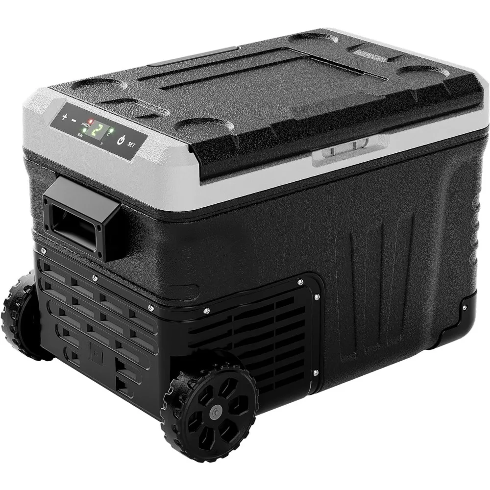 12 Volt Refrigerator, 37 Quart(35L) Car Fridge Freezer 12V/24V DC 110-240V AC,Large Zone Electric Cooler with Wheels & 2 Baskets
12 Volt Refrigerator, 37 Quart(35L) Car Fridge Freezer 12V/24V DC 110-240V AC,Large Zone Electric Cooler with Wheels & 2 Baskets