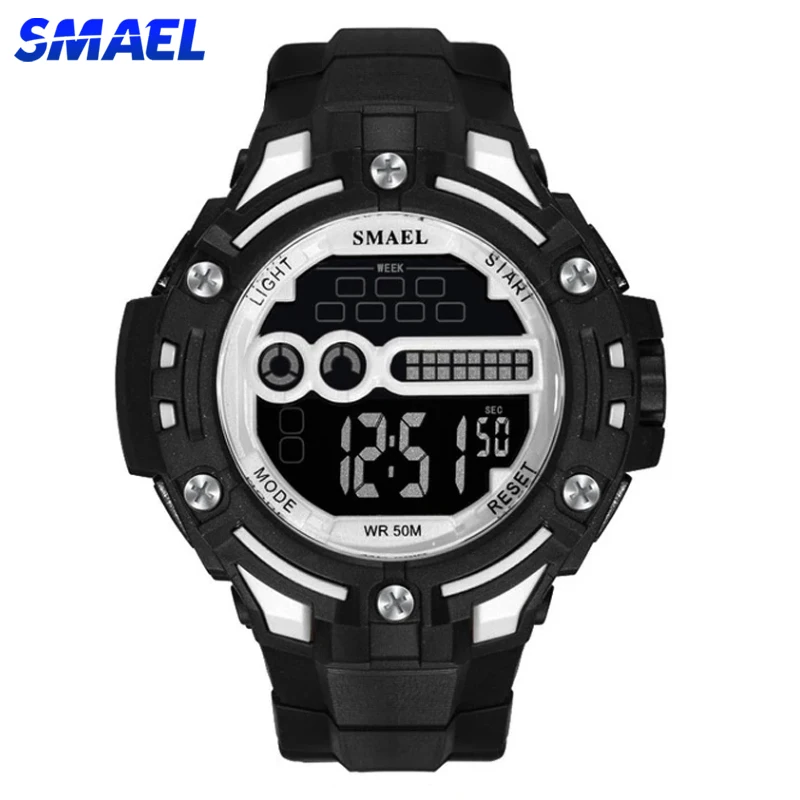 

SMAEL Fashion Digital Wristwatches Top Brand Clock Men Military Watches Men's Sports LED Electronic Date Calendar Watch Relogio