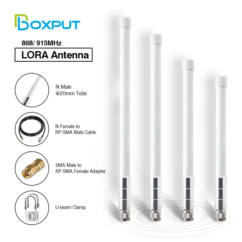 

BOXPUT Outdoor Helium Miner LoRa Antenna 868MHz/ 915MHz Waterproof High Gain RAK Hotspot Mining Antena For Lorawan Router Modem