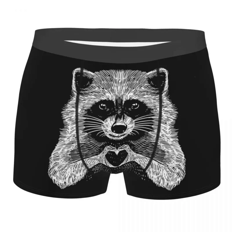 

Sexy Male Cool Cute Love Raccoon Underwear Racoon Panda Boxer Briefs Breathable Shorts Panties Underpants