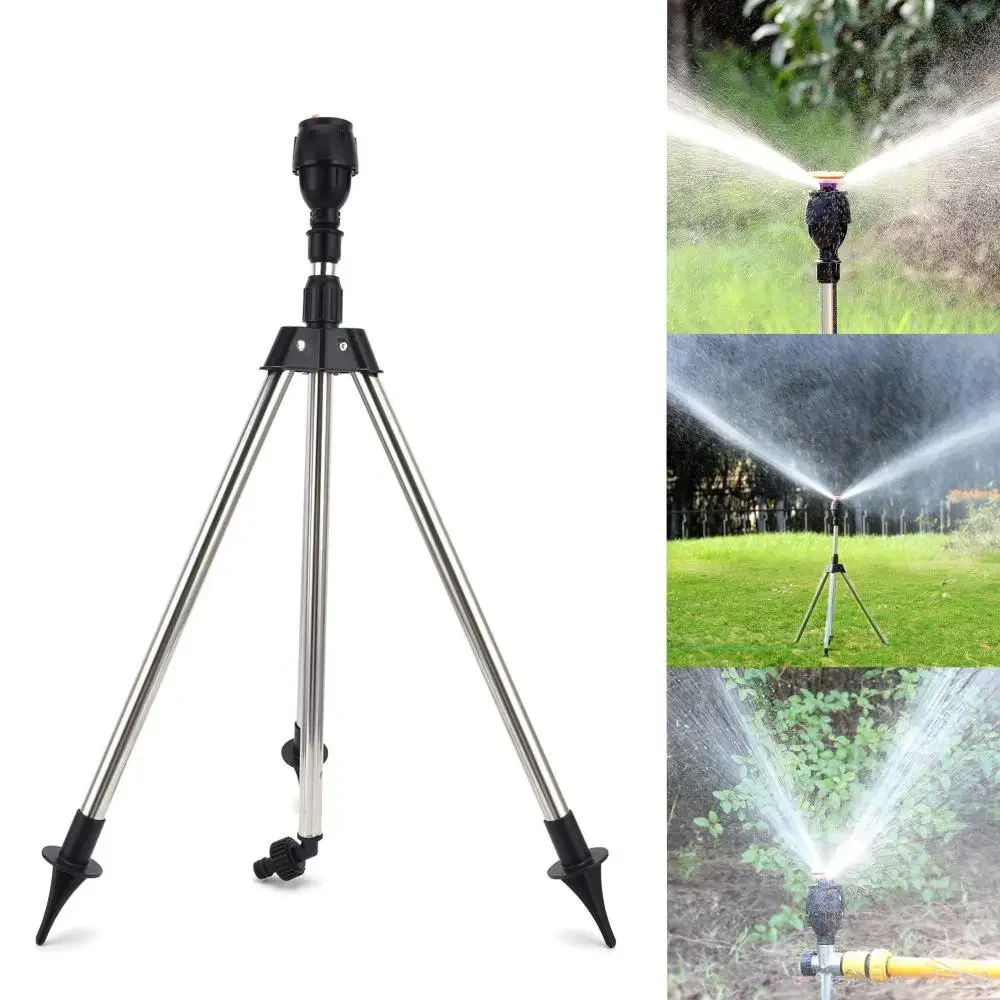 New Garden Automatic Rotating Sprinkler Stainless Steel Tripod Irrigation Stand 360-Degree Water Jet Garden Lawn Sprinkler Tool
New Garden Automatic Rotating Sprinkler Stainless Steel Tripod Irrigation Stand 360-Degree Water Jet Garden Lawn Sprinkler Tool