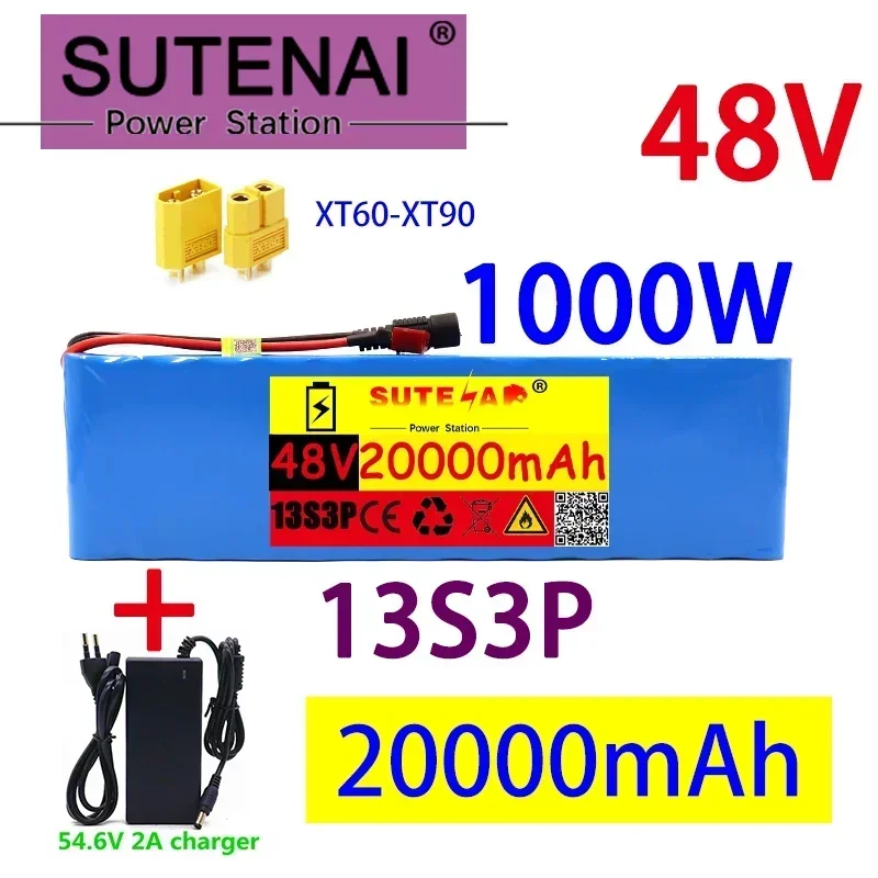 Литий-ионный аккумулятор 48v20ah 1000W 13s3p 48V для электровелосипеда скутера 54,6 V с зарядным устройством BMS + 54,6 V + резервная батарея
Литий-ионный аккумулятор 48v20ah 1000W 13s3p 48V для электровелосипеда скутера 54,6 V с зарядным устройством BMS + 54,6 V + резервная батарея