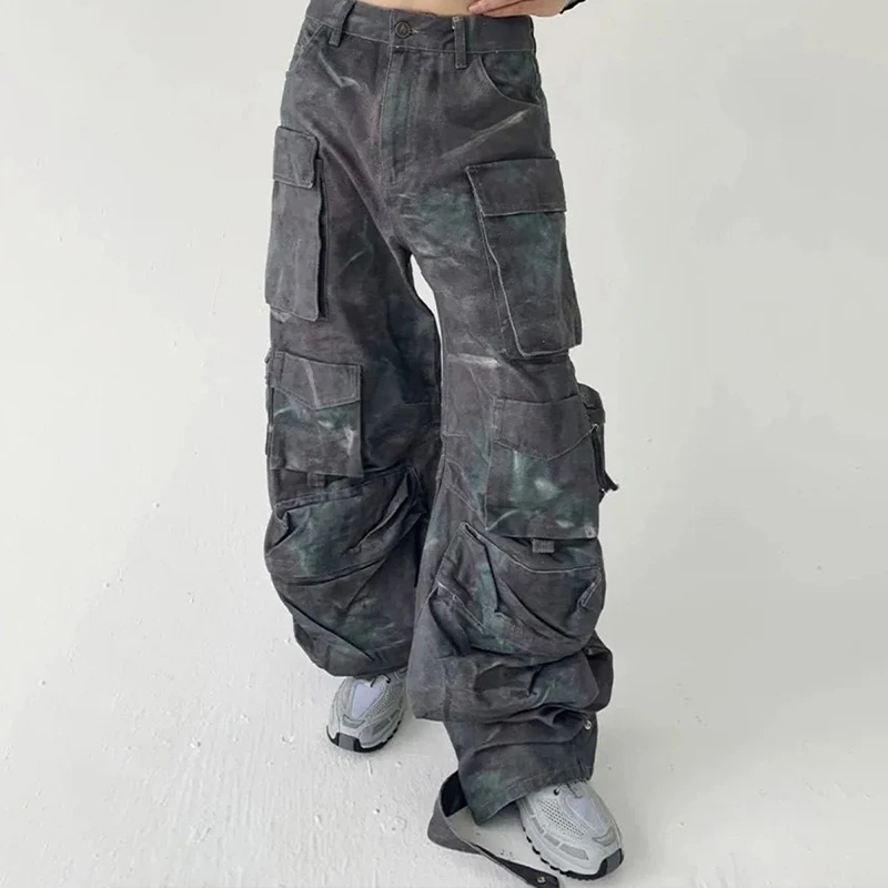 HOUZHOU Camo Cargo Pants Men High Waist Patchwork Pockets Camouflage Cargo Trousers Male Clothing Fashion Streetwear Hip Hop
HOUZHOU Camo Cargo Pants Men High Waist Patchwork Pockets Camouflage Cargo Trousers Male Clothing Fashion Streetwear Hip Hop