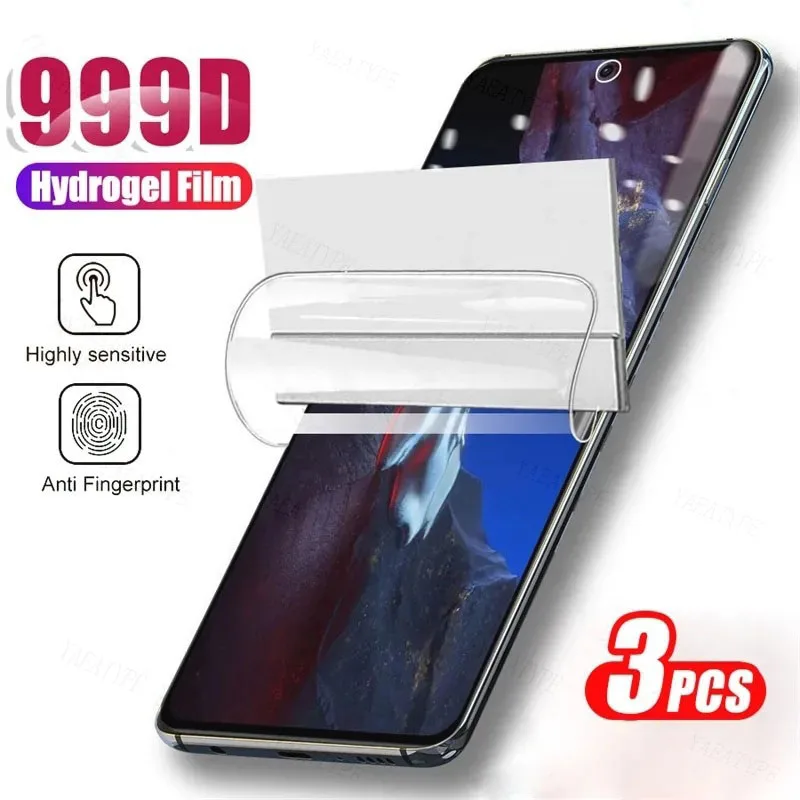 

3PCS Screen Protector For Xiaomi Poco F5 X5 F3 X3 M4 M3 F4 X4 Pro GT Hydrogel Film For Redmi Note 10 11 11S 12 Pro Turbo HD Film