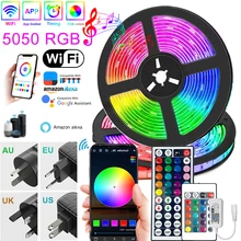 LED Strip Light RGB 5050 18 LED/m Cloud Ceiling Light Diode Flexible Tape Smart App Control Rainbow-Like Effect Lamp Gift
LED Strip Light RGB 5050 18 LED/m Cloud Ceiling Light Diode Flexible Tape Smart App Control Rainbow-Like Effect Lamp Gift