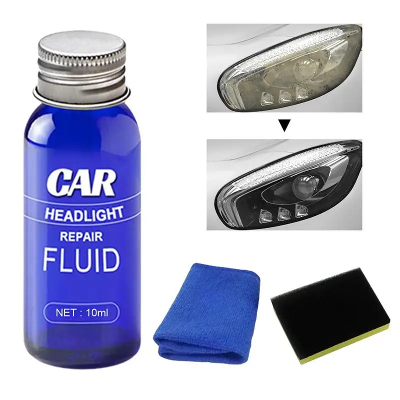 

10/30/50ML Car Headlight Refurbishment and Repair Kit with Ceramic Coating Headlight Polishing Kit for Crystal Clear Car Lights