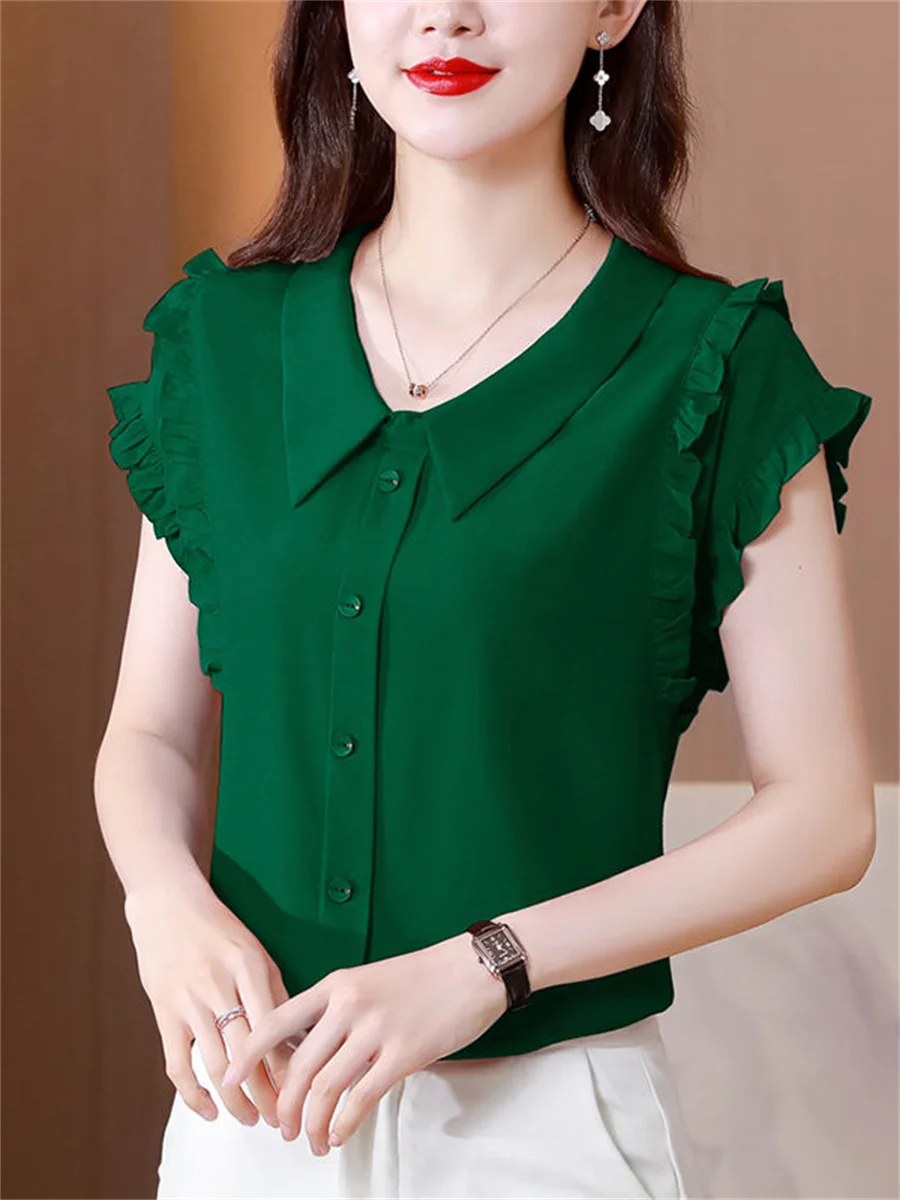 4XL Women Spring Summer Blouses Shirts Lady Fashion Casual Short Sleeve Turn-down Collar Solid Color Blusas Tops TT2295
4XL Women Spring Summer Blouses Shirts Lady Fashion Casual Short Sleeve Turn-down Collar Solid Color Blusas Tops TT2295