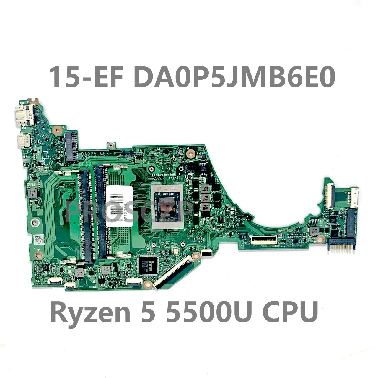 Материнская плата для ноутбука HP 15-EF 15S-ER 15S-EQ, материнская плата DA0P5JMB6E0 с процессором AMD Ryzen 5 5500U, 100% полностью протестированная, работает хорошо
Материнская плата для ноутбука HP 15-EF 15S-ER 15S-EQ, материнская плата DA0P5JMB6E0 с процессором AMD Ryzen 5 5500U, 100% полностью протестированная, работает хорошо