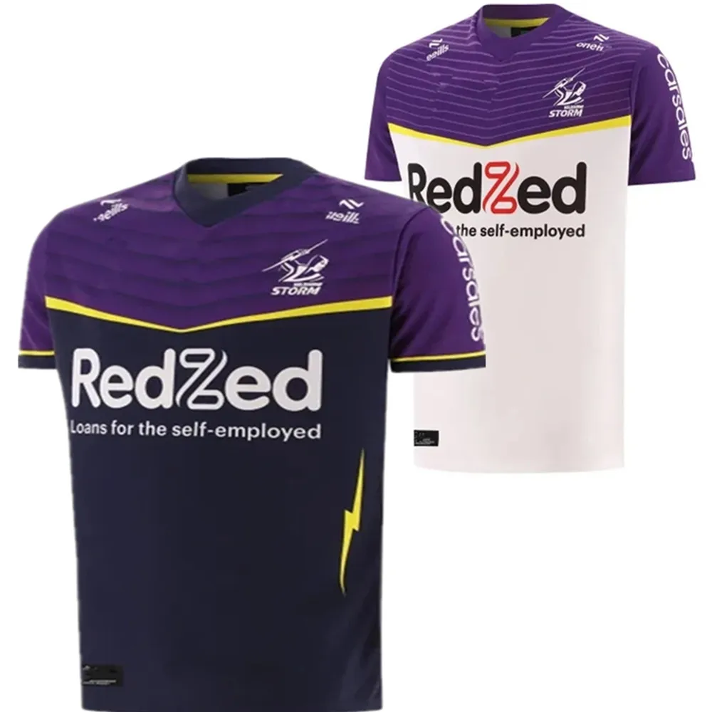 

2024 Melbourne Storm Home/ Away Rugby Jersey - Mens Size: S-5XL （Print Custom Name Number）Top Quality