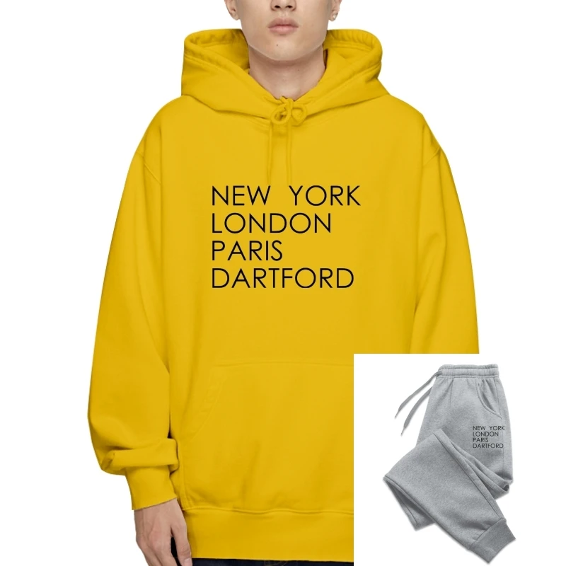 

New York London Paris YOUR TOWN Personalised T-Hoodies S-3XL Generic Logo Co Mens Pullovers Summer Hipster Personality