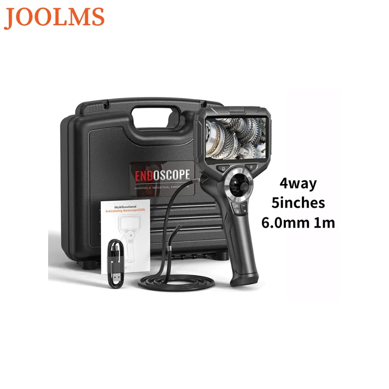 6mm 4 Way 720° Articulating Industrial Endoscope Camera HD 1080P 5"Screen Flexible Automobile Car Inspection Steering Borescope
6mm 4 Way 720° Articulating Industrial Endoscope Camera HD 1080P 5"Screen Flexible Automobile Car Inspection Steering Borescope