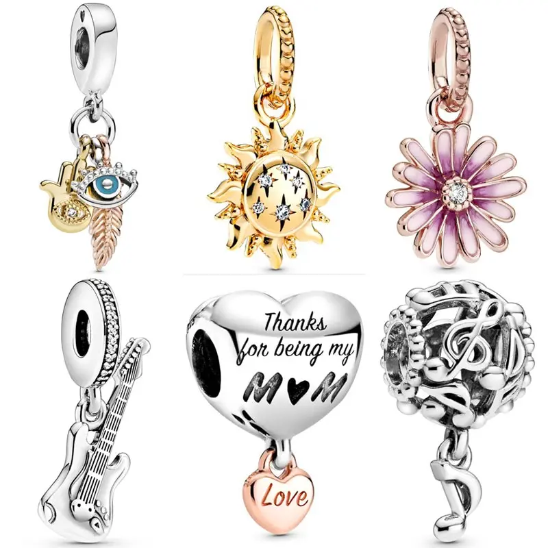 Openwork Music Notes Shine Sparkling Sun Electric Guitar Pendant Charm Fit Europe Bracelet 925 Sterling Silver Bead DIY Jewelry
Openwork Music Notes Shine Sparkling Sun Electric Guitar Pendant Charm Fit Europe Bracelet 925 Sterling Silver Bead DIY Jewelry