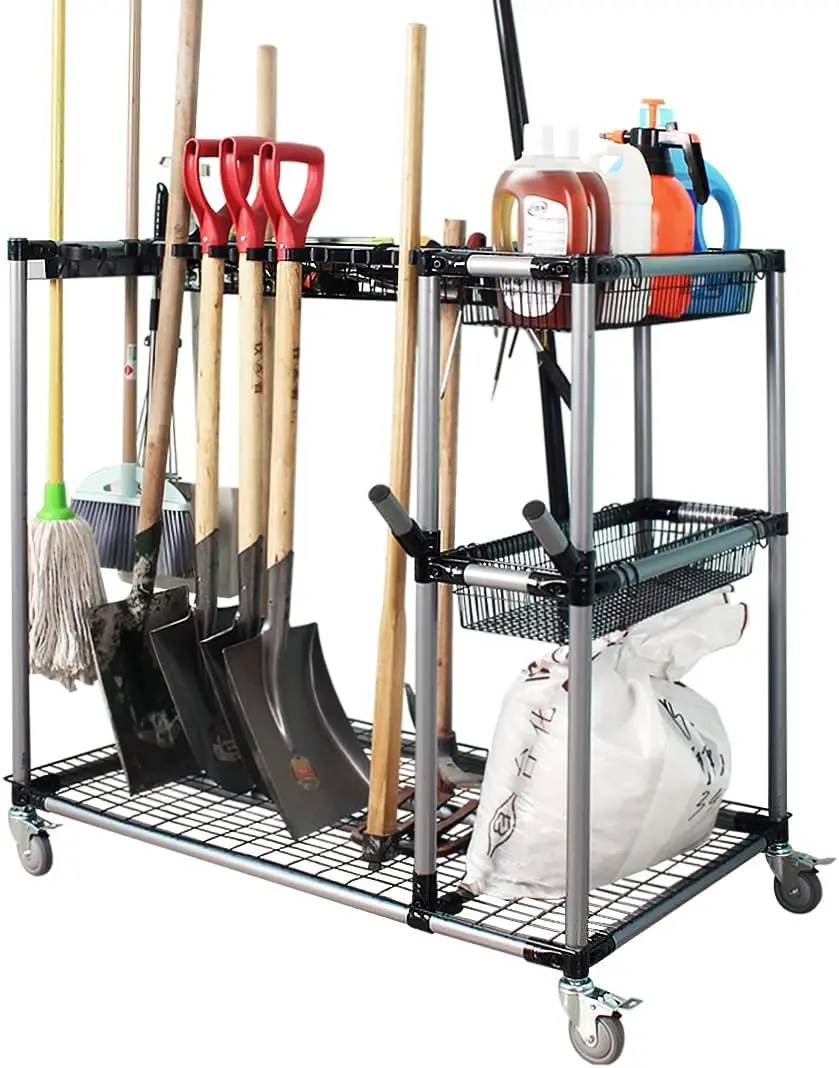Multifunctional Garden Tool Cart, Durable and Portable, with Wheels and Casters for Easy Movement, Holds Long Tools
Multifunctional Garden Tool Cart, Durable and Portable, with Wheels and Casters for Easy Movement, Holds Long Tools