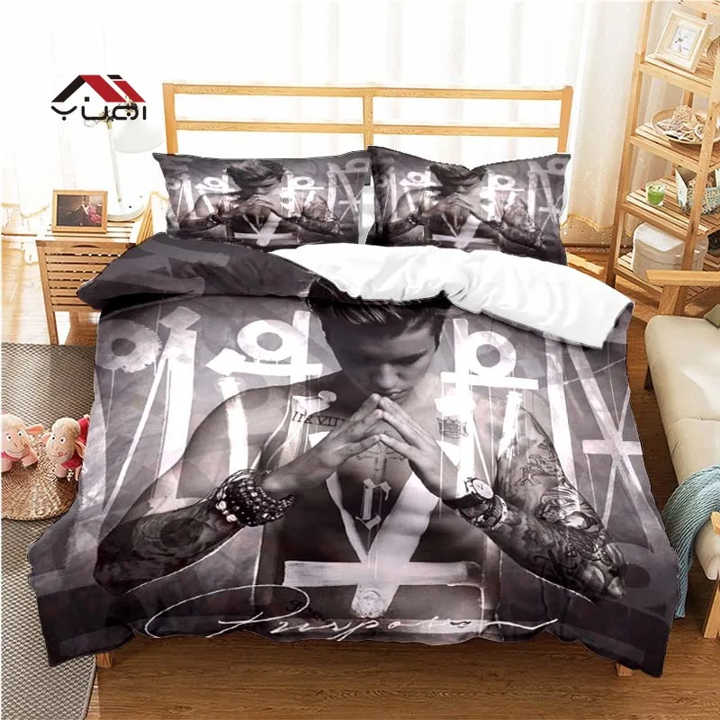 Singer Justin Bieber Pattern Duvet Cover Set Bedding for Adult Kids Bed Set Comforter Cover Bedding Set 10 Sizes
Singer Justin Bieber Pattern Duvet Cover Set Bedding for Adult Kids Bed Set Comforter Cover Bedding Set 10 Sizes