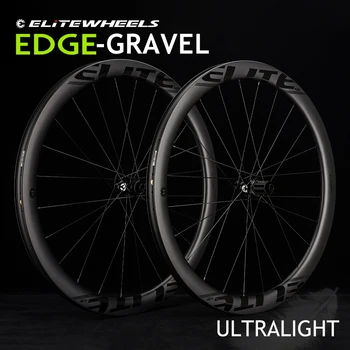 ELITEWHEELS EDGE Gravel Wheels Ultralight 1356g Wing 20 Spoke For Racing Bike Road Disc Carbon Wheelset RIM Depth 45mm