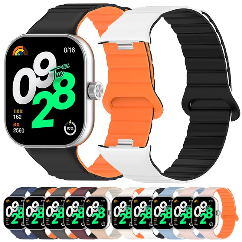 Silicone Magnetic Strap for Redmi Watch 4 Accessories Replacement Smart Watch Band Wristband Soft Sport Bracelet for Miband 8Pro
Silicone Magnetic Strap for Redmi Watch 4 Accessories Replacement Smart Watch Band Wristband Soft Sport Bracelet for Miband 8Pro