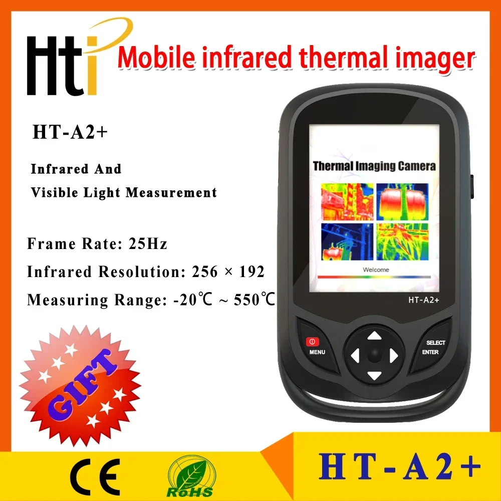 HTI HT-A2 Plus тепловизор 256X192 двойная камера Инфракрасный 5 режимов изображения для ремонта печатной платы цепи проблем
HTI HT-A2 Plus тепловизор 256X192 двойная камера Инфракрасный 5 режимов изображения для ремонта печатной платы цепи проблем