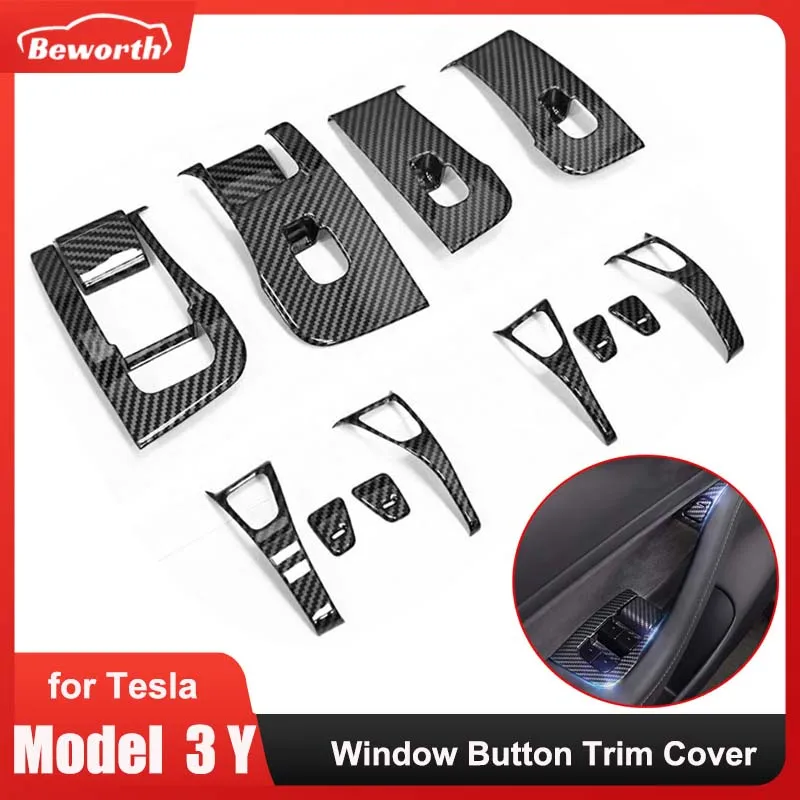 14Pcs For Tesla Model 3 Y 2017-2023 Window Lifter Switch Buttons Decorative Cover Trim Sticker Case Carbon Fiber ABS Decoration
14Pcs For Tesla Model 3 Y 2017-2023 Window Lifter Switch Buttons Decorative Cover Trim Sticker Case Carbon Fiber ABS Decoration