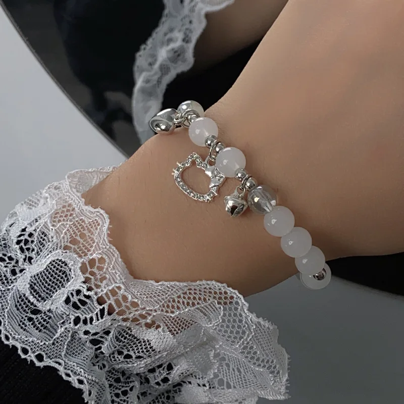 Anime Hello Kitty Love Bell Bracelet Kawaii Shiny Beads Hand Beaded Diy Handmade Pendant Accessories Girls Birthday Gifts Toy
Anime Hello Kitty Love Bell Bracelet Kawaii Shiny Beads Hand Beaded Diy Handmade Pendant Accessories Girls Birthday Gifts Toy