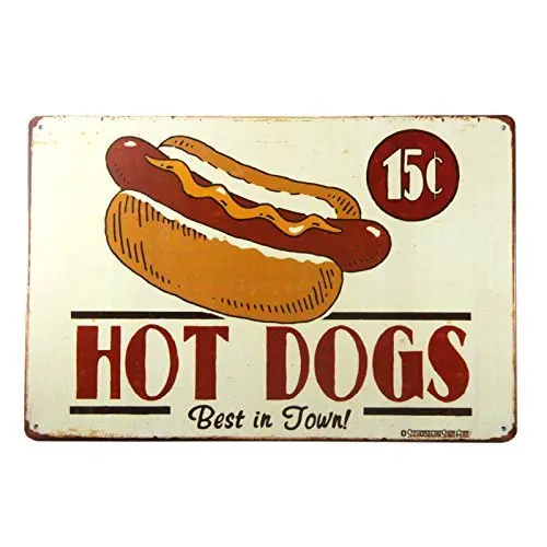 Kalynvi Hot Dogs Posters and Prints Metal Retro Aluminium Tin Sign Kitchen Wall Decor
Kalynvi Hot Dogs Posters and Prints Metal Retro Aluminium Tin Sign Kitchen Wall Decor