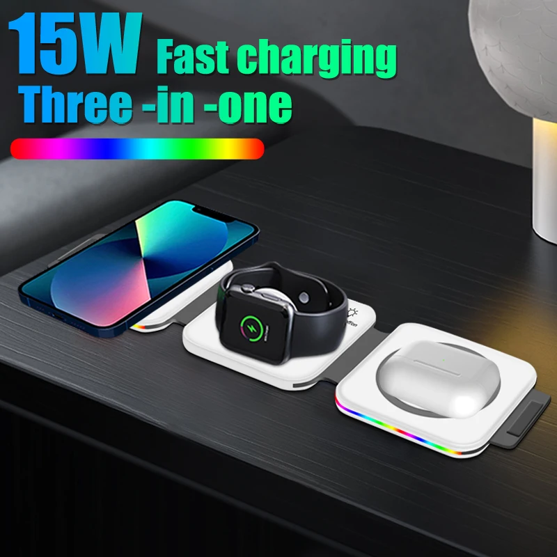 Foldable Magnetic Wireless Charger 15W Fast Charger Stand Foldable Charging Station For iPhone 13 12 Pro/Airpod Pro 3/iWatch 7 6
Foldable Magnetic Wireless Charger 15W Fast Charger Stand Foldable Charging Station For iPhone 13 12 Pro/Airpod Pro 3/iWatch 7 6