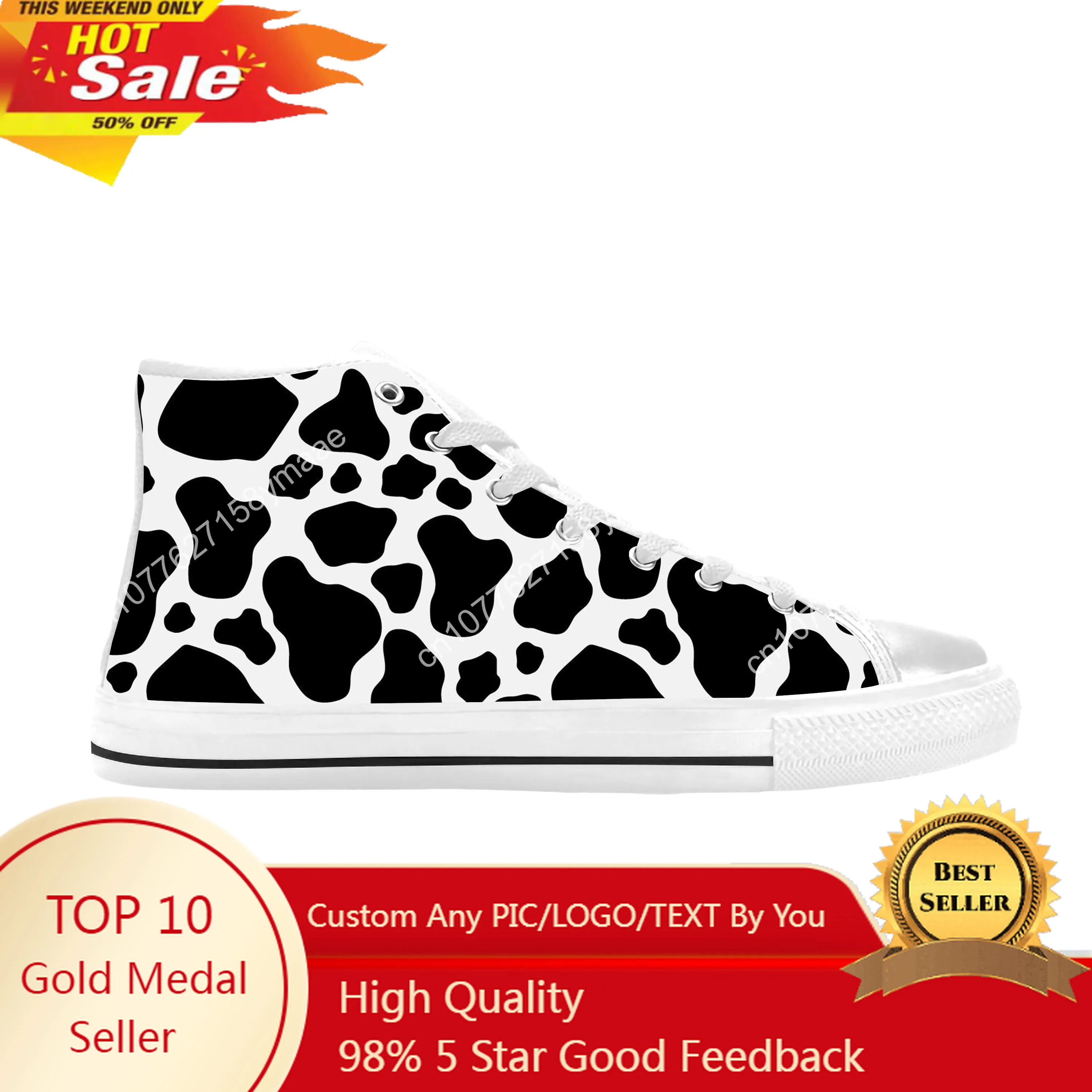 Animal Cow Print Pattern Anime Cartoon Manga Cool Casual Cloth Shoes High Top Comfortable Breathable 3D Print Men Women Sneakers
Animal Cow Print Pattern Anime Cartoon Manga Cool Casual Cloth Shoes High Top Comfortable Breathable 3D Print Men Women Sneakers