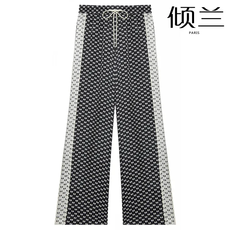 PATADS French M Family's 2021 Early Autumn New Women's Bow Pattern Contrast Straight Leg Casual Pants 0314
PATADS French M Family's 2021 Early Autumn New Women's Bow Pattern Contrast Straight Leg Casual Pants 0314