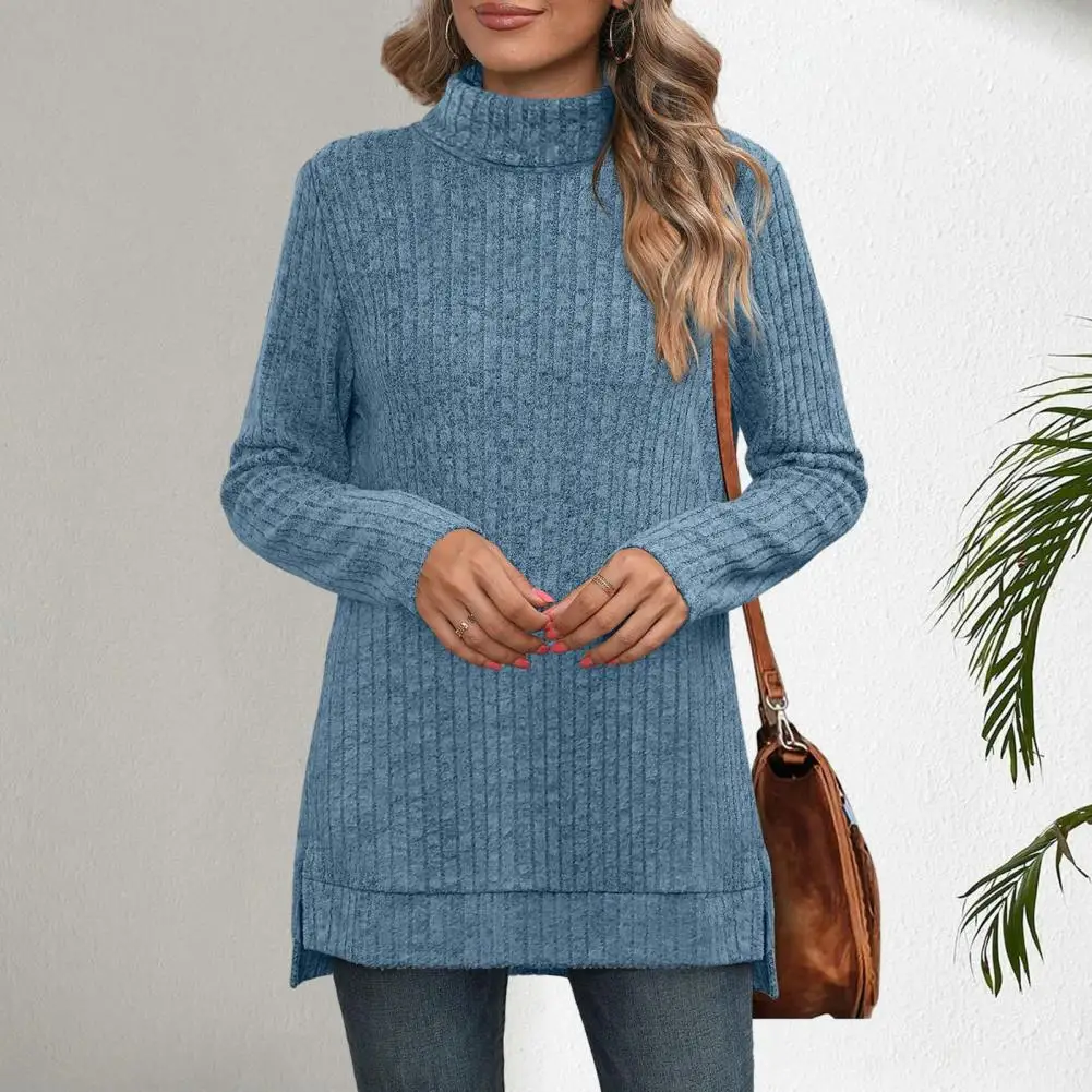 Soft Stretchy Women Tops Stylish Women's Turtleneck Knitted Sweater Long Sleeve Side for Autumn/winter for Office for Women
Soft Stretchy Women Tops Stylish Women's Turtleneck Knitted Sweater Long Sleeve Side for Autumn/winter for Office for Women