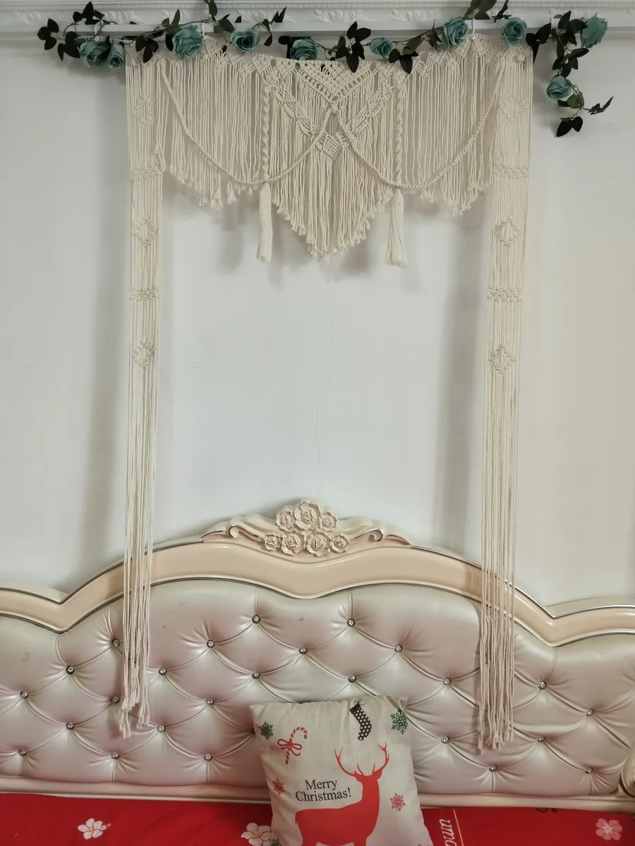 Large Macrame Arch Curtain - Boho Wedding Backdrop 10 S2c42c86893b84ea3afb1f6b956a720e8z