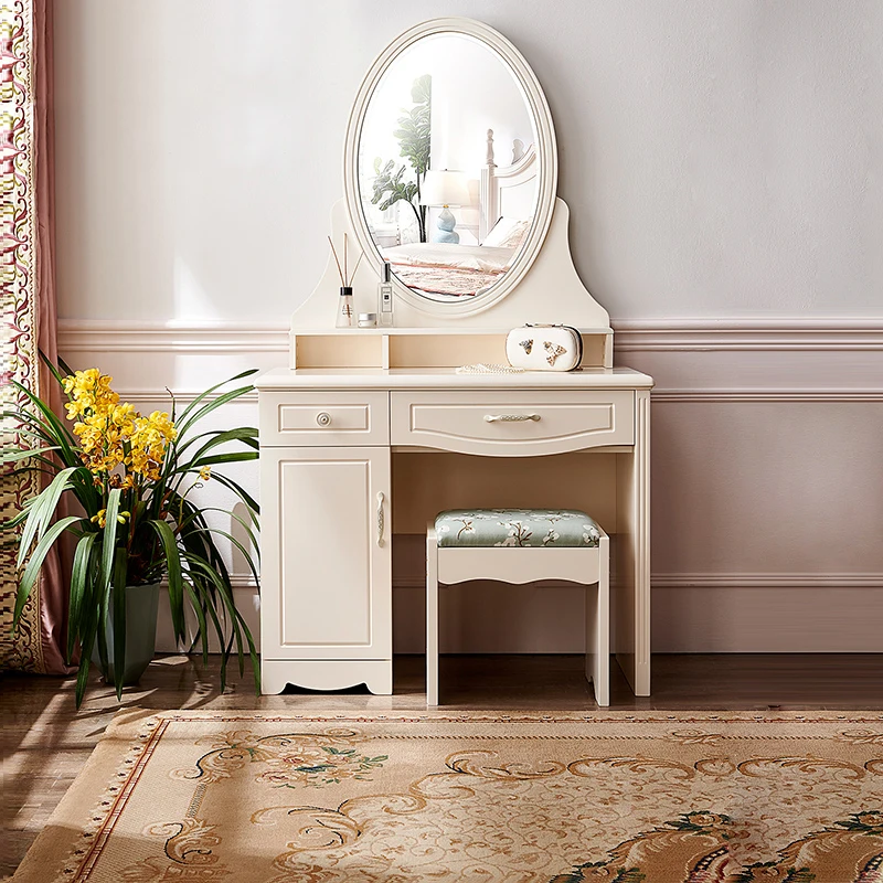 Туалетный столик в стиле комнат, белая Эстетическая мебель для боковых принадлежностей, туалетный столик, зеркало для хранения, роскошная мебель
Туалетный столик в стиле комнат, белая Эстетическая мебель для боковых принадлежностей, туалетный столик, зеркало для хранения, роскошная мебель