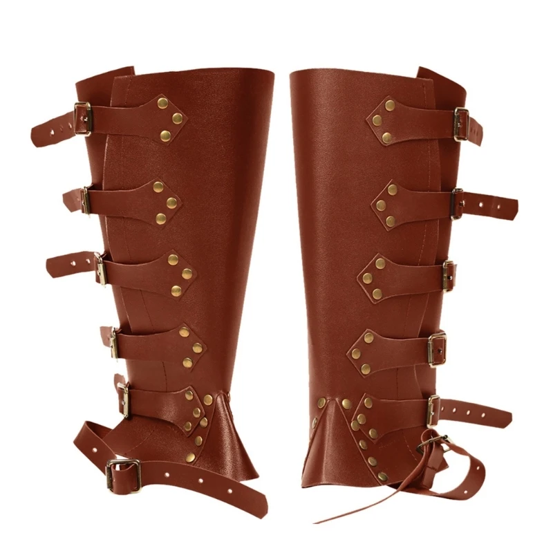 Medieval Greaves Shoes Cover Leathers Leg for Men Women M6CD 
Medieval Greaves Shoes Cover Leathers Leg for Men Women M6CD