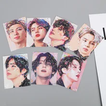 

7pcs/set Kpop Group Photocard Painting Collection Cards Photo Cards Postal Card LOMO Card for Fans