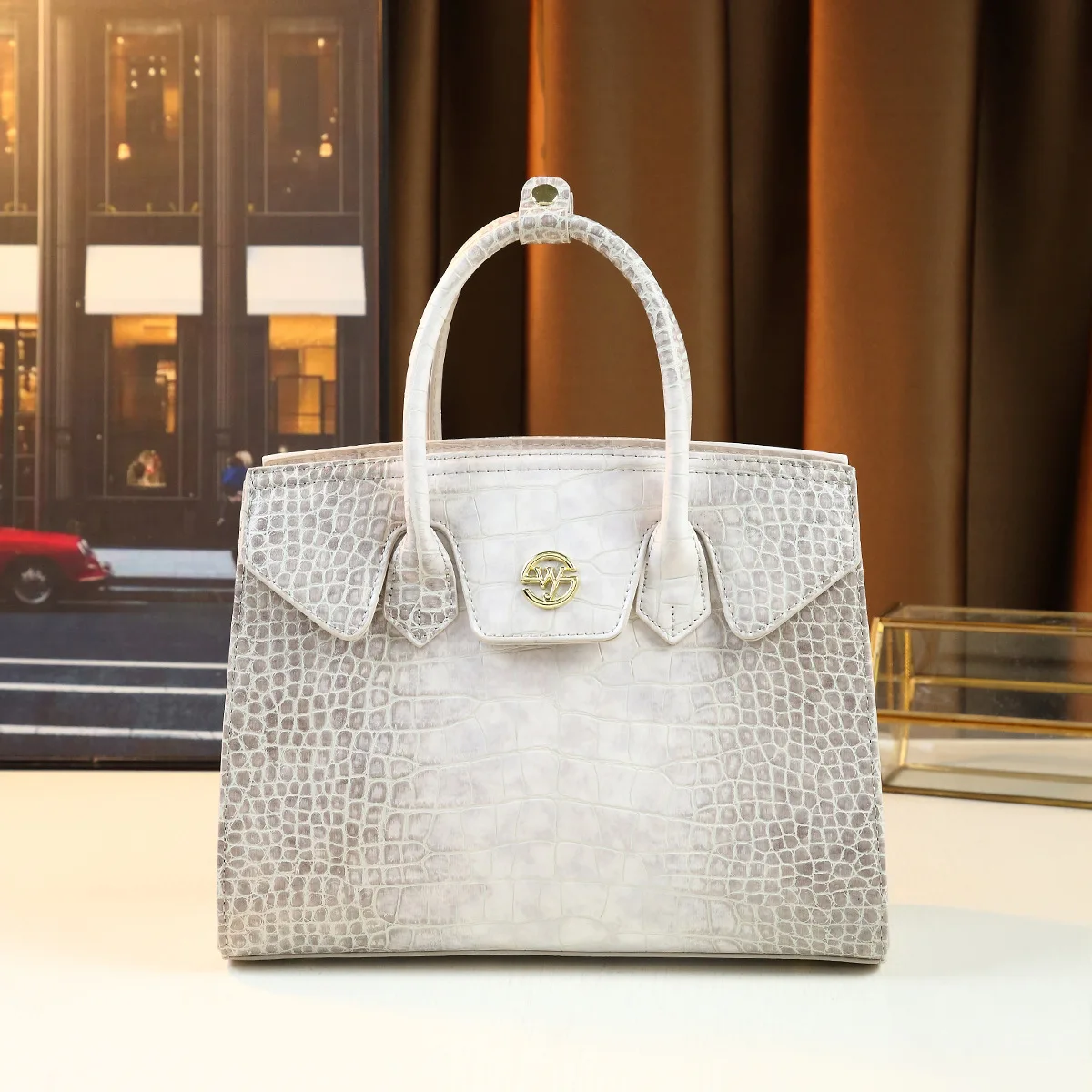 

Platinum Bag 2024 New Fashion Handbag Crossbody Crocodile Pattern Large Capacity Women's Bag