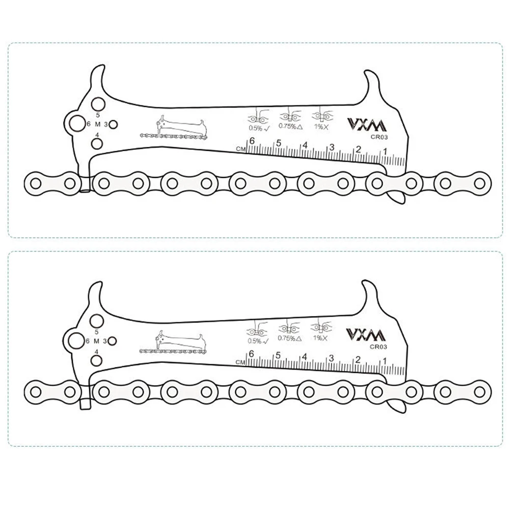 Chain Gauge 1pcs Measuring Ruler Bicycle Tools Bike Maintenance Chain Wear Cycling Kits Three-in-one About 39g
Chain Gauge 1pcs Measuring Ruler Bicycle Tools Bike Maintenance Chain Wear Cycling Kits Three-in-one About 39g