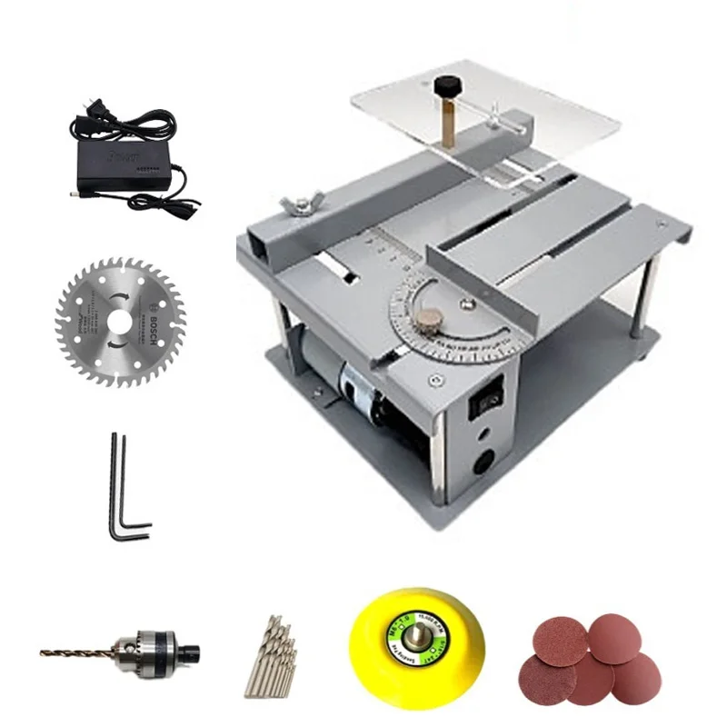 Small And Micro Multi-Function Table Saw PCB Small Desktop Cutting Machine Diy Model Woodworking Household Mini Electric Saw