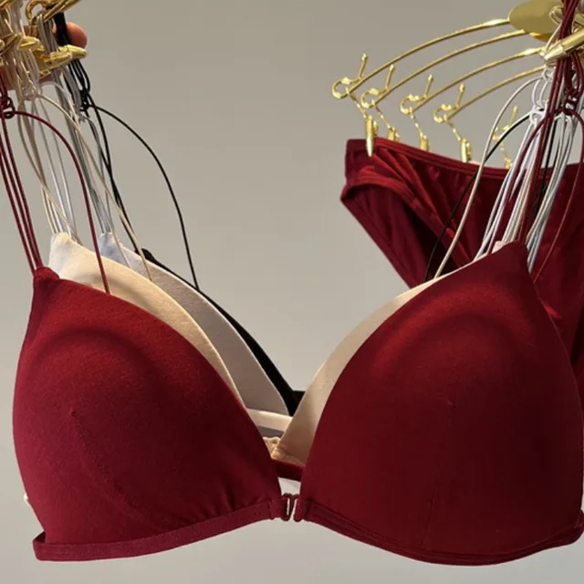 Soutien-gorge push-up sexy sans couture pour femme, sous-vêtement, lingerie sans fil, décolleté en V profond, coupe triangle 1