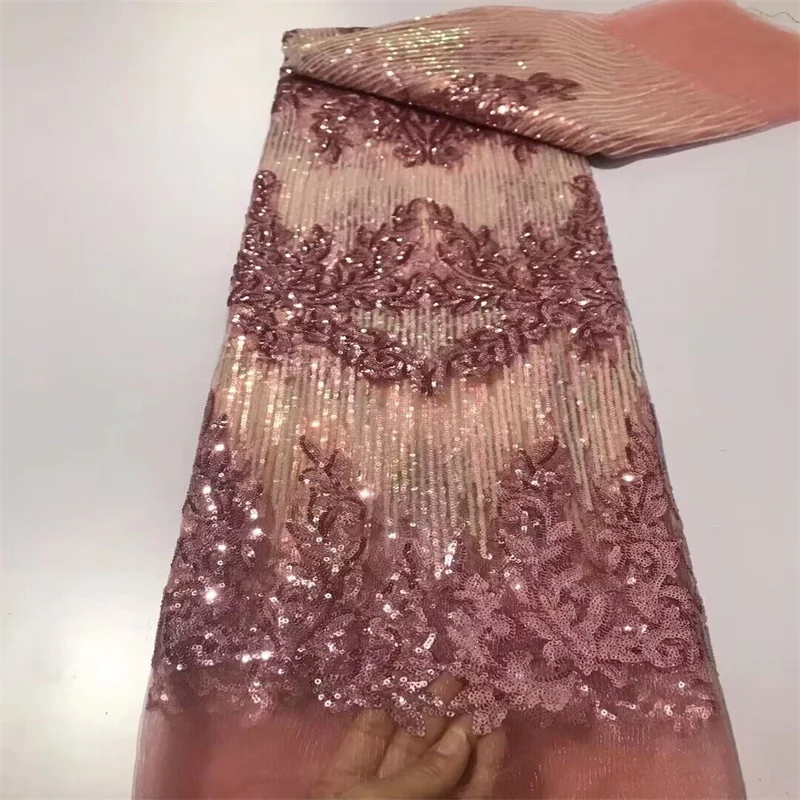2024 African Sequins Embroidery Lace Fabric, Nigerian Wedding Bridal Pink/Gold, French Net Lace Material, High Quality, 5 Yards
2024 African Sequins Embroidery Lace Fabric, Nigerian Wedding Bridal Pink/Gold, French Net Lace Material, High Quality, 5 Yards