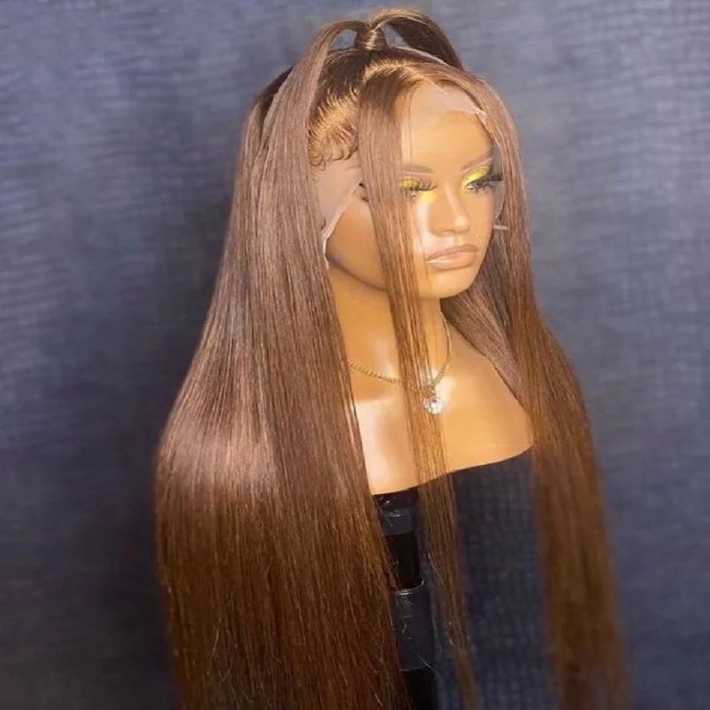 26Inches 180% Density Brown Soft Glueless Long Preplucked Straight Lace Front Wig For Black Women With BabyHair Daily
26Inches 180% Density Brown Soft Glueless Long Preplucked Straight Lace Front Wig For Black Women With BabyHair Daily