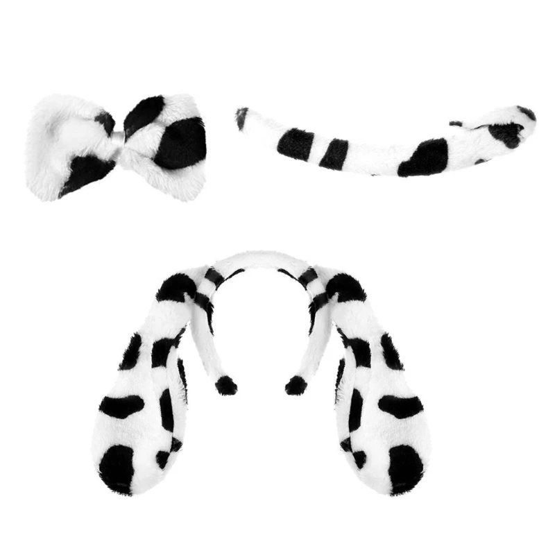 3pcs Cartoon Plush Spotted Dog Ear Headband & Tail & Bowtie Costume Set for Easter Party Carnival Funny Dress
3pcs Cartoon Plush Spotted Dog Ear Headband & Tail & Bowtie Costume Set for Easter Party Carnival Funny Dress