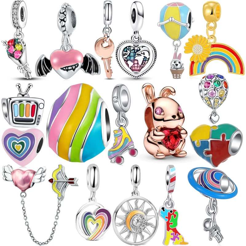 New Colorful Egg TV Astronaut Hot Air Balloon Bead Pendants Fit Original Pandora Charms Silver Color Bracelets DIY Women Jewelry
New Colorful Egg TV Astronaut Hot Air Balloon Bead Pendants Fit Original Pandora Charms Silver Color Bracelets DIY Women Jewelry