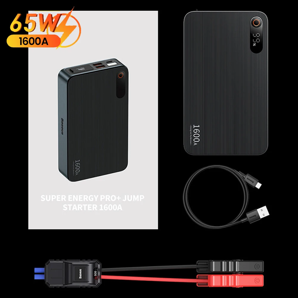 New 16000mAh Portable Car Jump Starter Power Bank Supply 1600A 12V Starting Device High-power Auto Battery Station Booster
New 16000mAh Portable Car Jump Starter Power Bank Supply 1600A 12V Starting Device High-power Auto Battery Station Booster