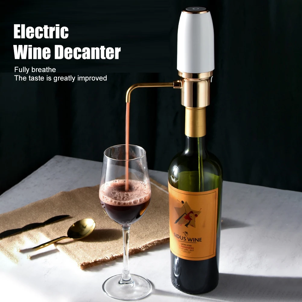 Electric Wine Aerator And Dispenser One Touch Quick Sobering Decanter USB Charging Automatic Wine Pourer For Kitchen Bar Party
Electric Wine Aerator And Dispenser One Touch Quick Sobering Decanter USB Charging Automatic Wine Pourer For Kitchen Bar Party