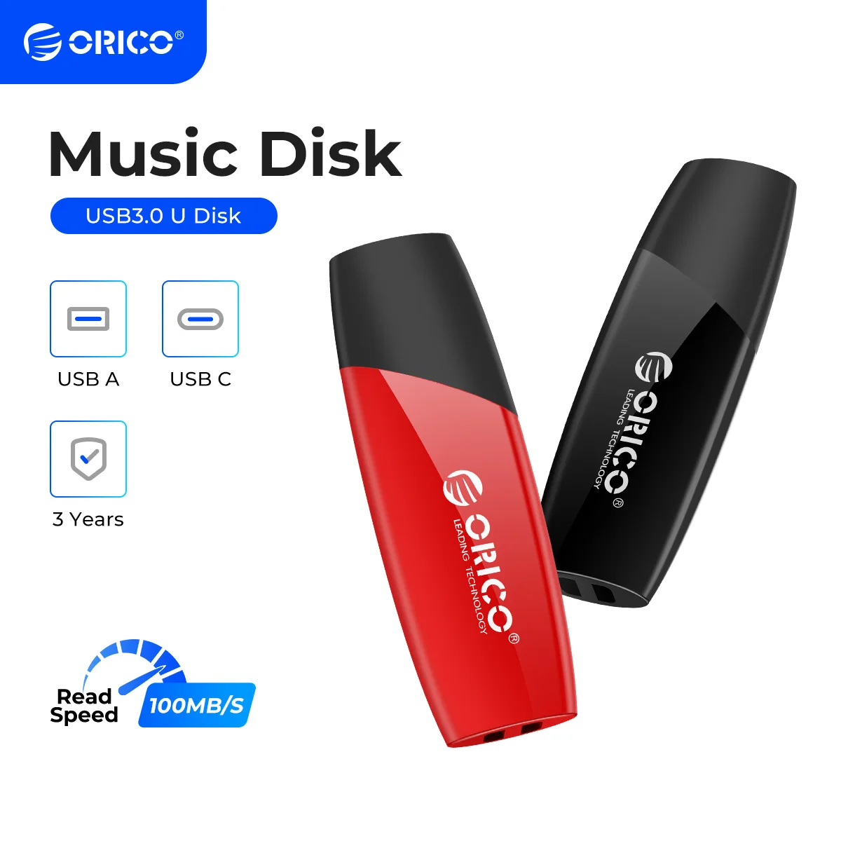 

ORICO New Trend USB3.0 USB Flash Drives 32GB 64GB 128GB 256GB Pen Drive USB 3.0 Stick Pendrive Black Red for External Storage